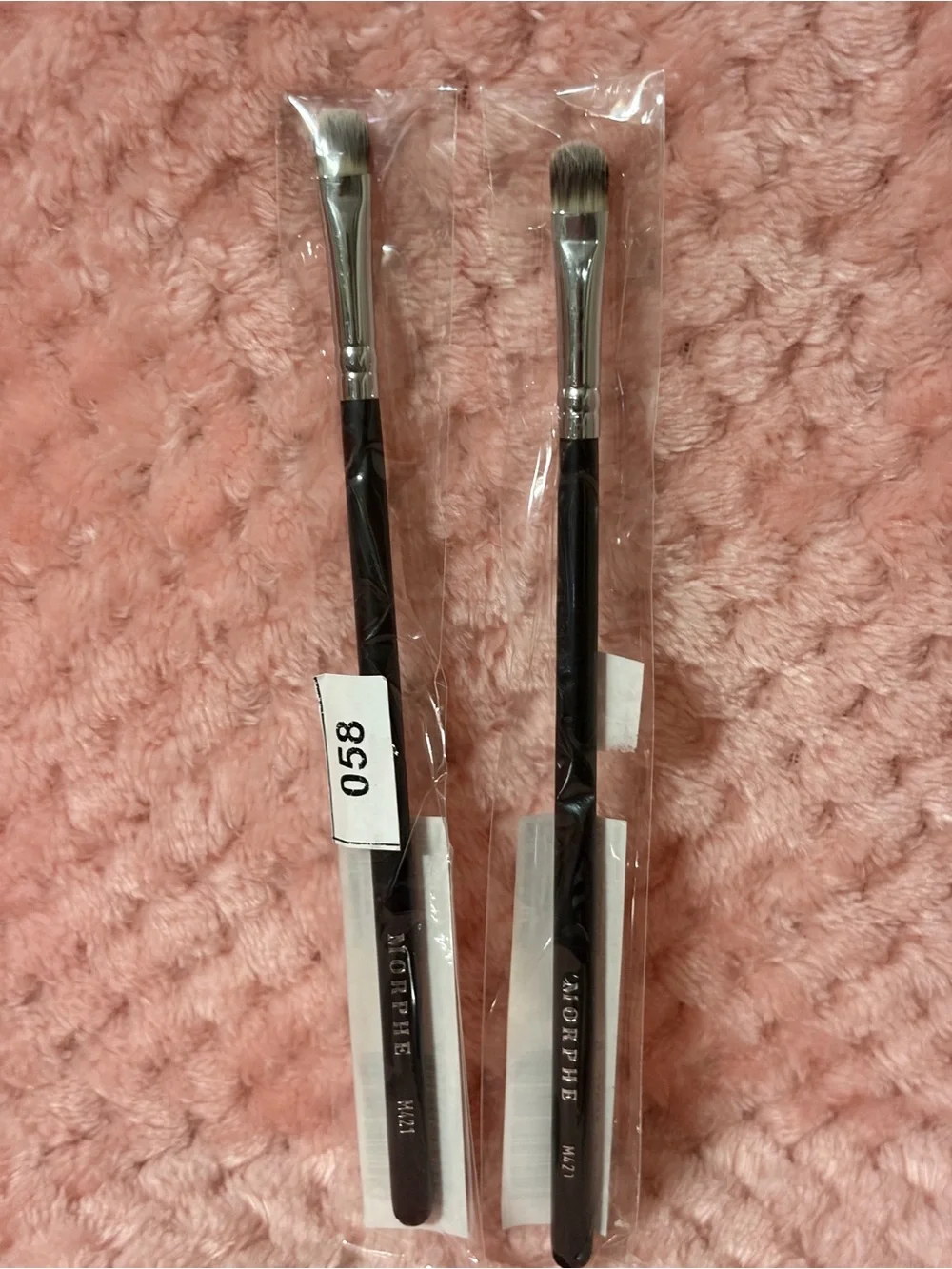 Morphe Makeup Brush Set M420 M421 Black/Silver Tapered & Round